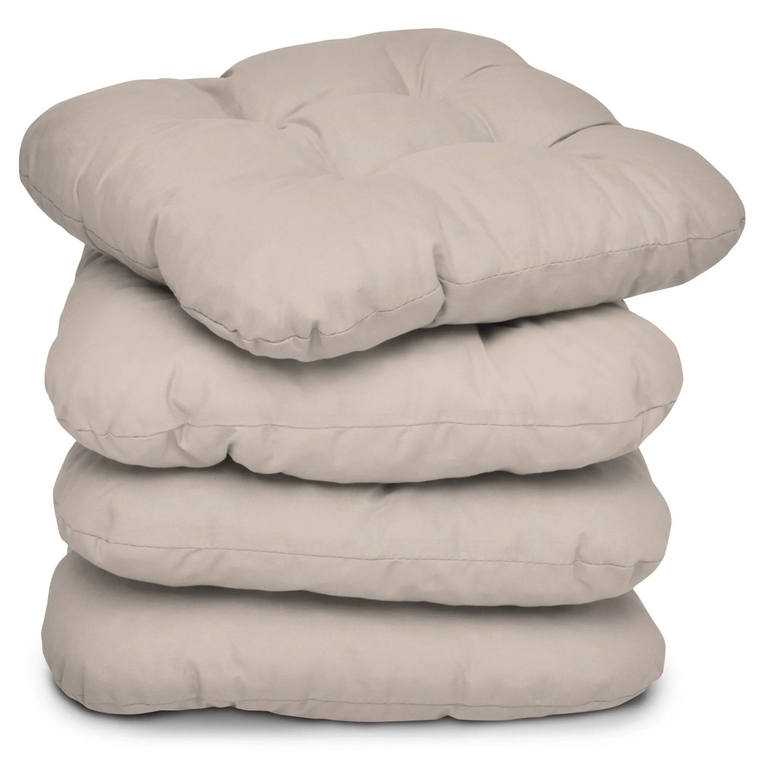 Beautissu Lisa Stuhlkissen 40x40x8cm Taupe 4tlg