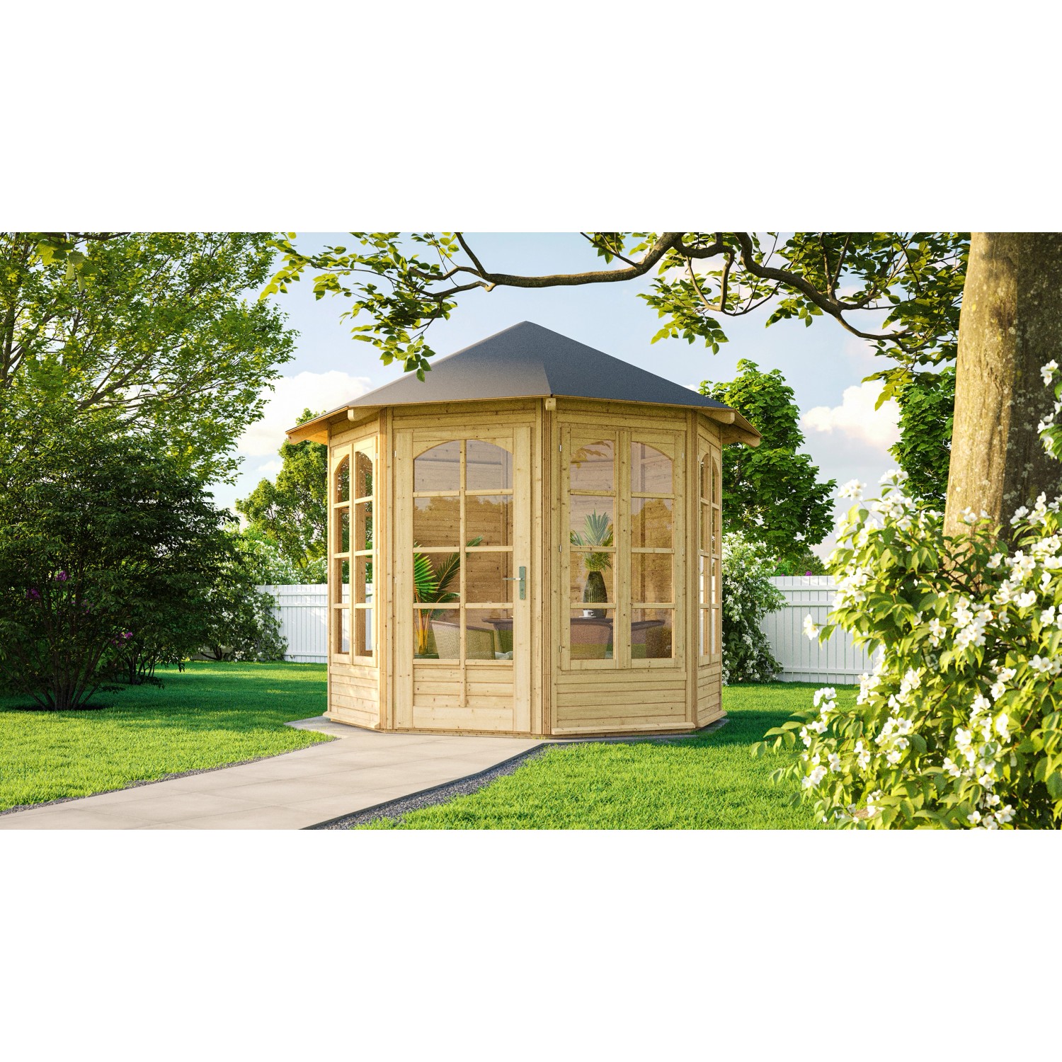 Weka 8-Eck Pavillon 234 A Natur