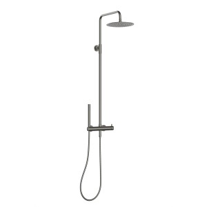 Aurlane Duschsystem Industrial Elegance mit Kopf- und Handbrause im modernen Design.