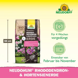 Sack Neudorff NeudoHum HortensienErde 20 l, torffreie Erde für Hortensien und Rhododendren.