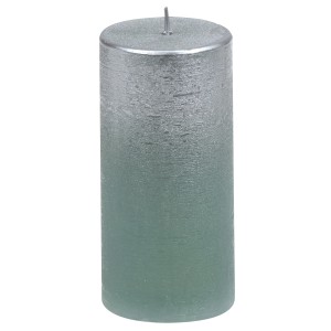 Steinhart Stumpenkerze Foggy, 12x5,8 cm, Salbei. Dekorative Kerze für stimmungsvolle Beleuchtung.