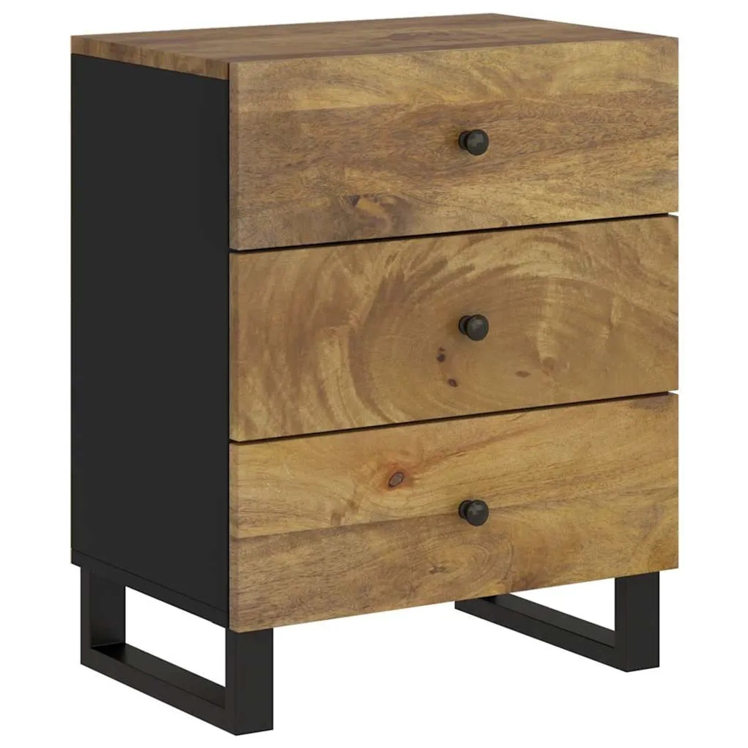vidaXL Nachttisch 50x33x62 cm Massivholz Mango & Holzwerkstoff 350663