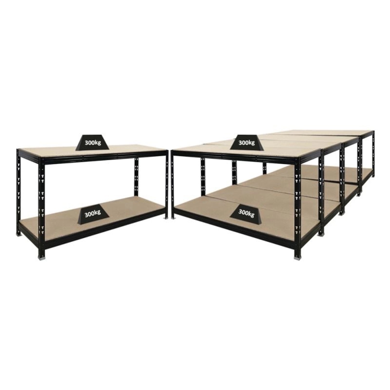 PROREGAL Mega Deal 5X Werkbank Tiger 300 kg Pro Fachboden HxBxT 90x140x60cm günstig online kaufen
