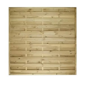 T & J Sichtschutzzaun Maxi-Massiv, grün, 180x180cm. Holz-Sichtschutz für den Garten.