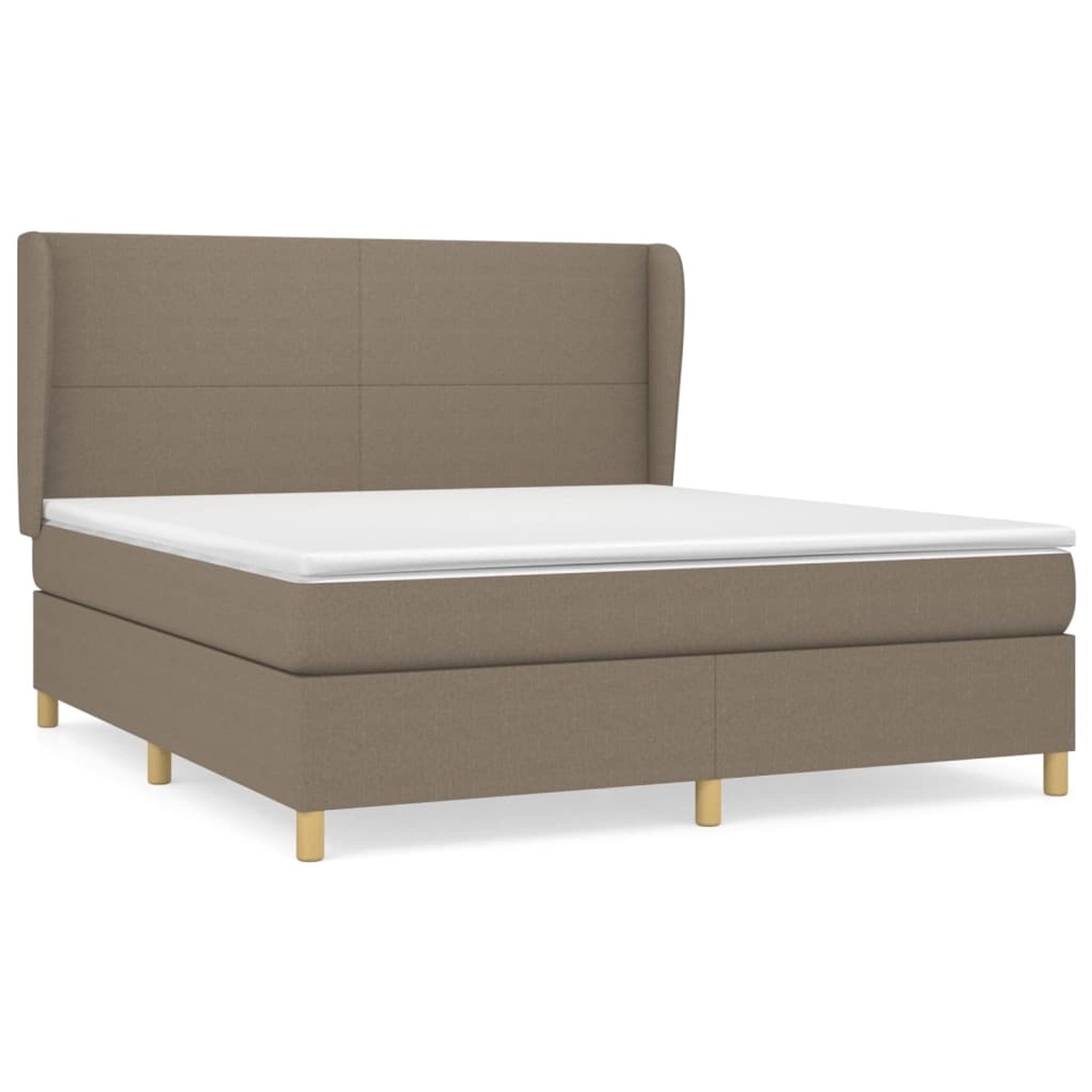 vidaXL Boxspringbett mit Matratze Taupe 180x200 cm Stoff1372731 günstig online kaufen