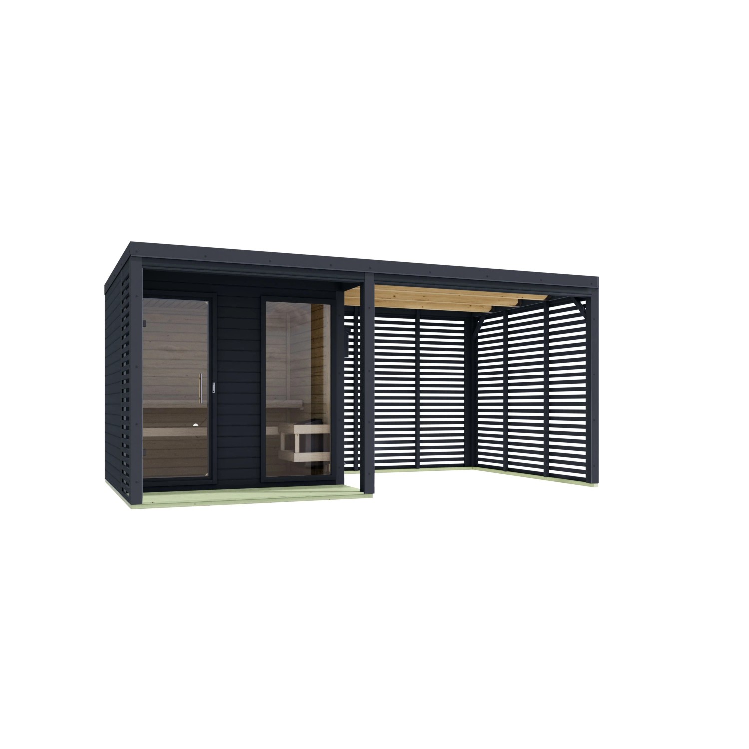 Chillroi Saunahaus Angelus L Inklusive Anbau und Saunaofen Integriert Steue günstig online kaufen