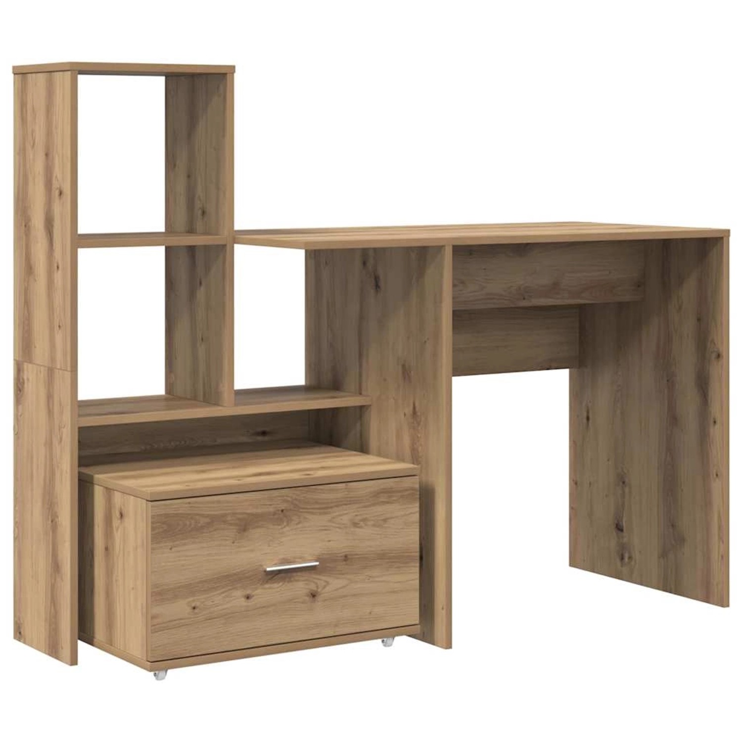 vidaXL Schreibtisch Artisan-Eiche 131,5 x 50 x 106,5 cm Holzwerkstoff 33372 günstig online kaufen