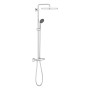 Grohe QuickFix Duschsystem Vitalio Start 250 Cube mit Thermostatbatterie und Regendusche.