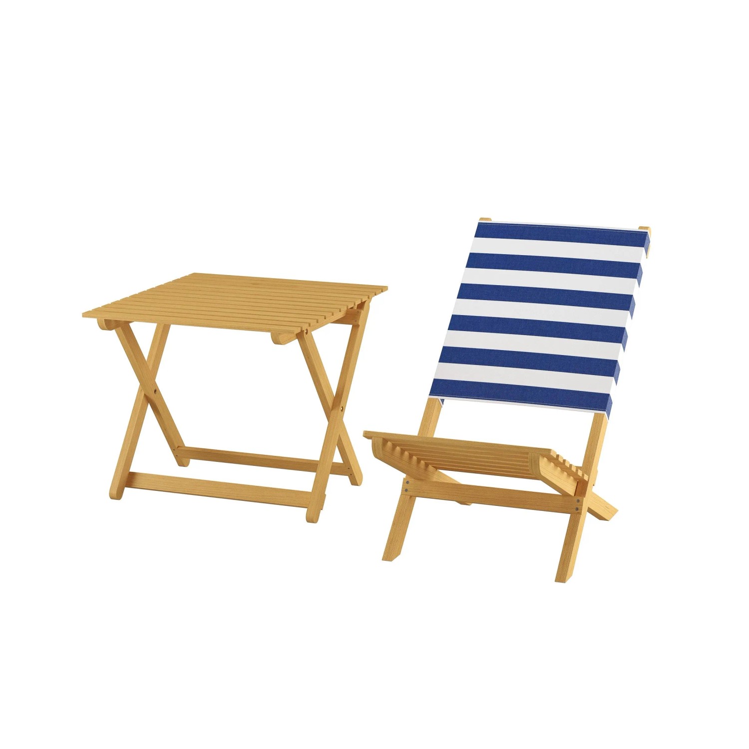 Erst-Holz Klappstuhl Gartenstuhl Strandklappstuhl Lehne aus Baumwolle aus Buche 10-350 Tisch