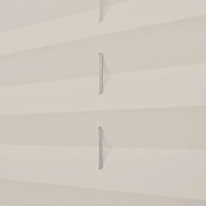 Detailansicht des creme-farbenen vidaXL Plissee Rollos 110x125cm. Fensterdekoration.