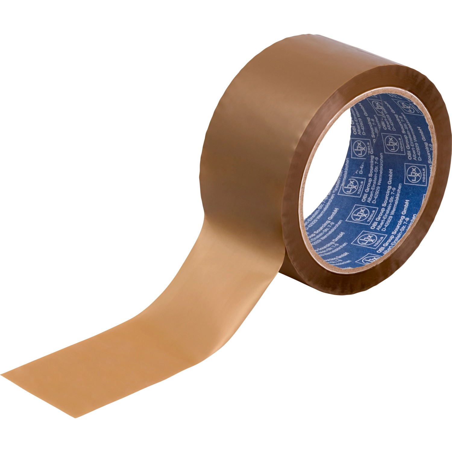 LUX-TOOLS Packband 50 mm x 66 m Braun