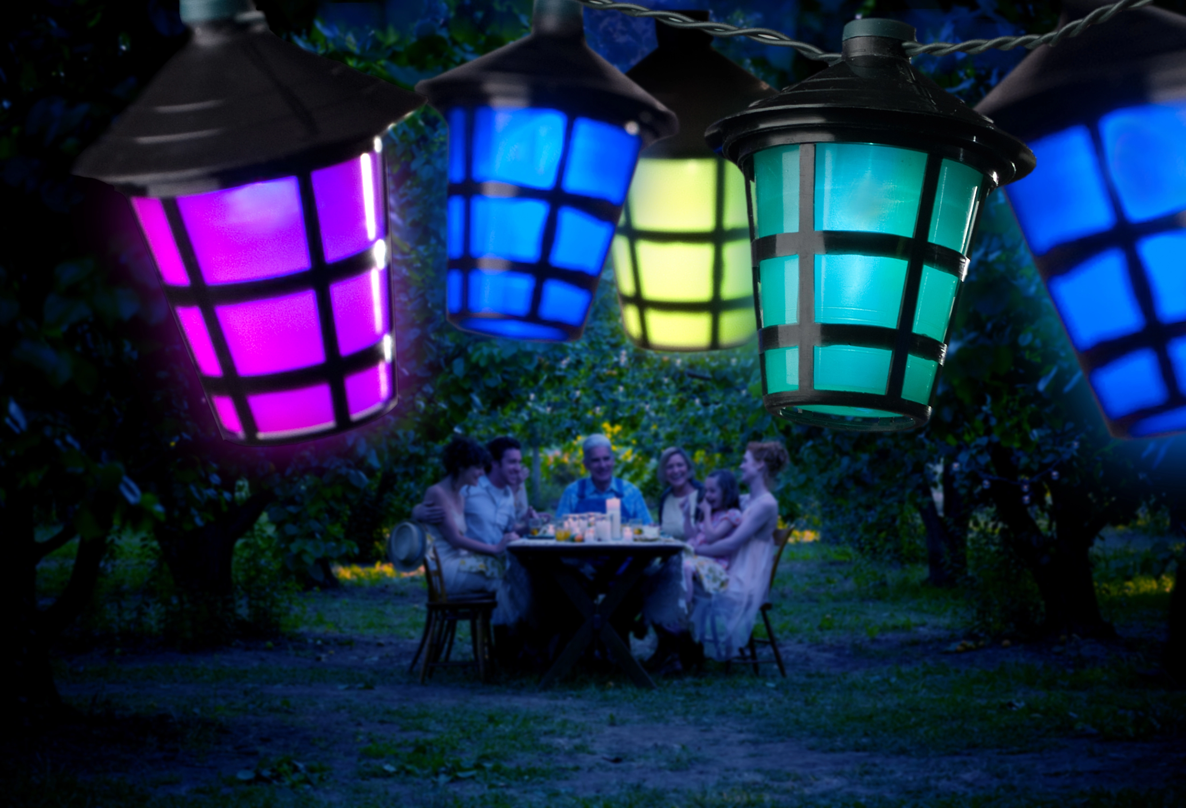 außen OBI LED-Lampion Konstsmide bei Lichterkette für Laternen Bunte kaufen 40