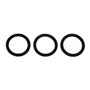 3 schwarze Kirchhoff Silikon Flachdichtungen für Siphon, 38 mm (1 1/2 Zoll).