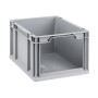 Graue Eurobox NextGen Store mit offener Front, 20 Liter, ideal zur Aufbewahrung und Lagerung.