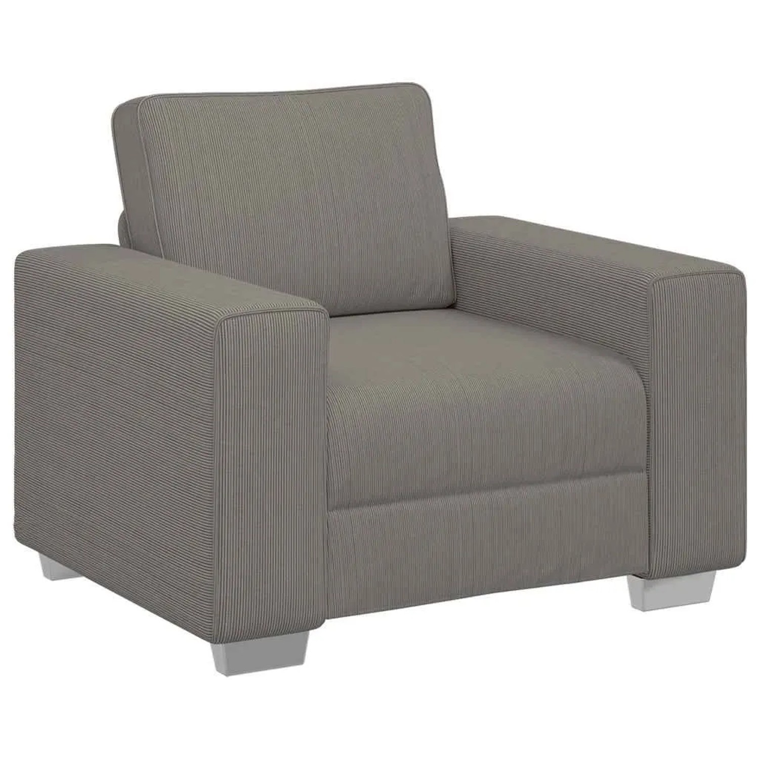 vidaXL Sessel Hellgrau 100x77x82 cm Cordstoff 4105186