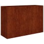 furnicato Hochbeet aus Cortenstahl, 120x40x80 cm, in Rostoptik. Ideal für Garten, Balkon und Terrasse.