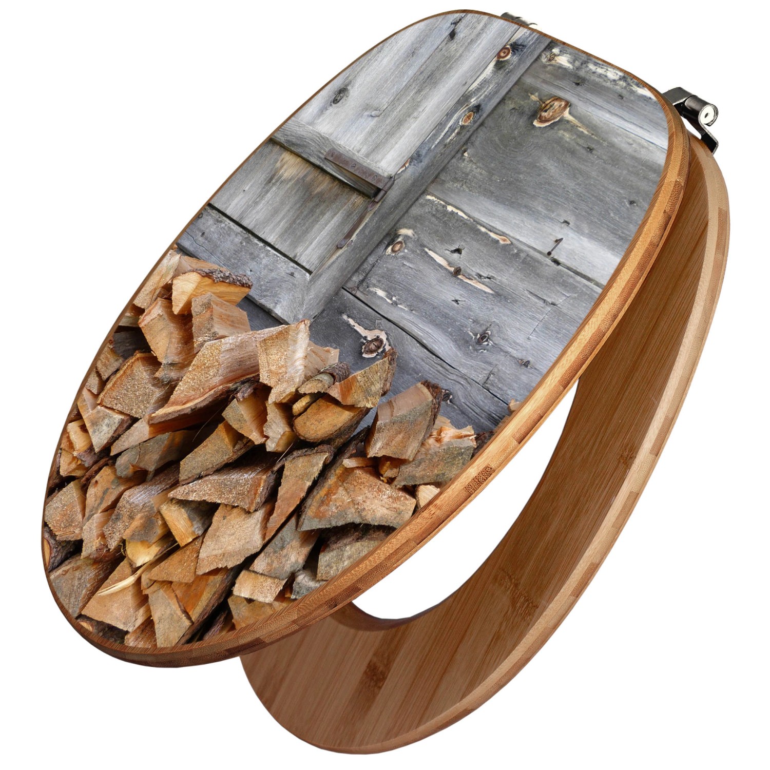 Banjado Design WC Sitz Bambus Toilettendeckel Toilettensitz Bambus Holz Klo günstig online kaufen