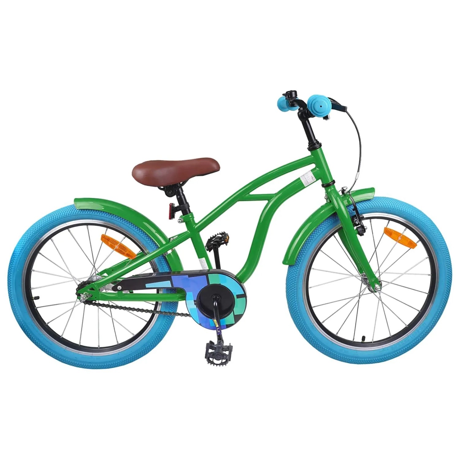 vidaXL Kinderfahrrad 22 Zoll für 7-12 Jahre Alt Grün 42009328