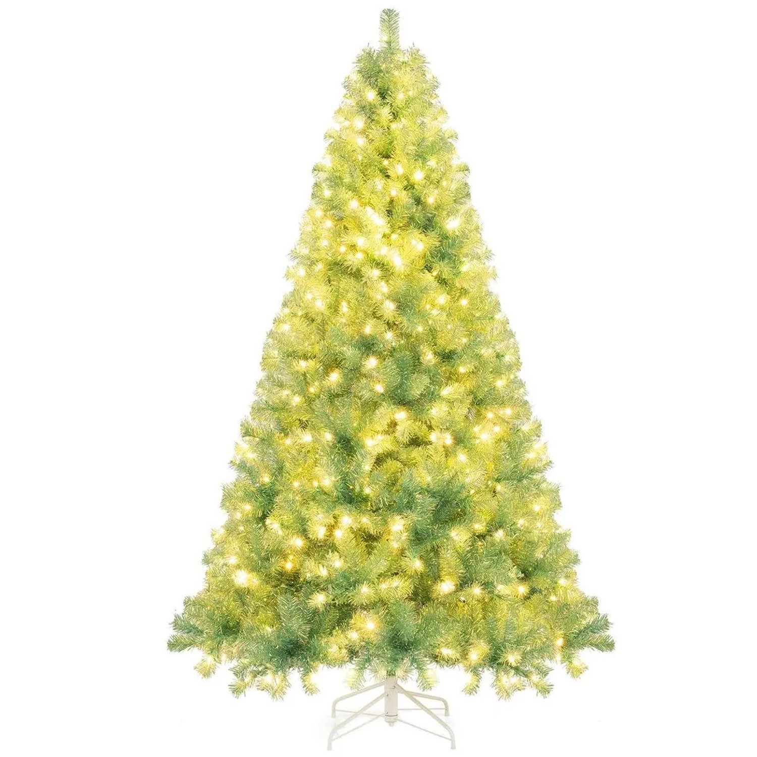 Costway Künstlicher Weihnachtsbaum mit Beleuchtung Tannenbaum 225cm günstig online kaufen