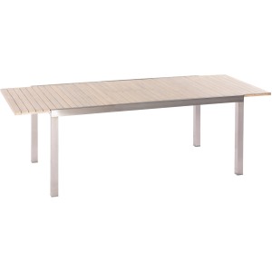 Ausziehbarer, rechteckiger Merxx Gartentisch Keros (240x100 cm) mit Edelstahlgestell.