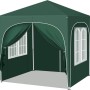 WOLTU Pavillon Faltpavillon 2x2 m Mit 4 Seitenwänden Höhenverstellbar Grün