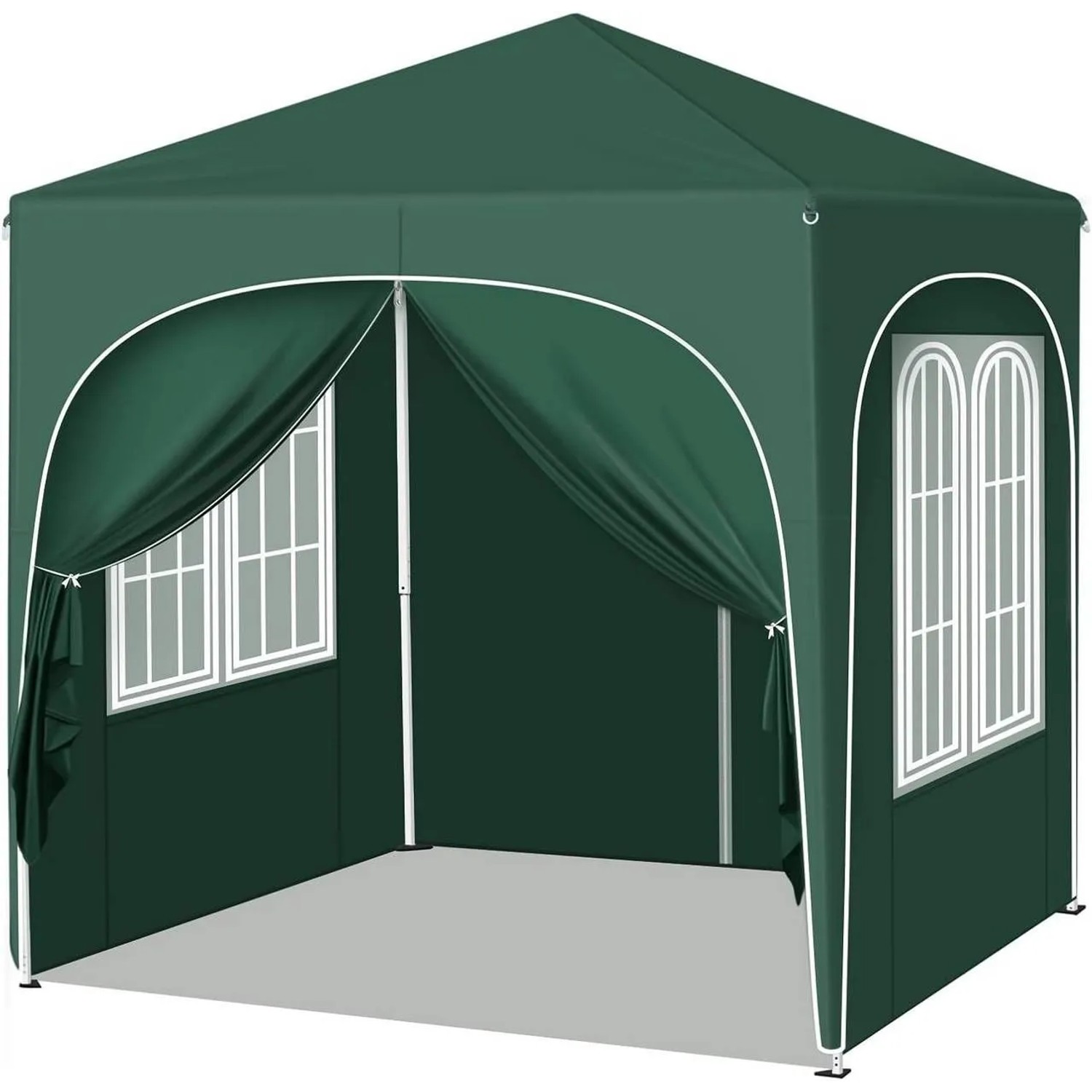 WOLTU Pavillon Faltpavillon 2x2 m Mit 4 Seitenwänden Höhenverstellbar Grün