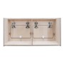 Wohnwagen Hängeschrank aus Birkensperrholz, 80cm breit, mit zwei Fächern und Soft-Close Scharnieren.
