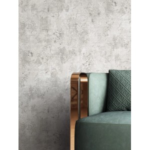 Graue Newroom Vliestapete Kouri in Betonoptik mit Struktur, passend zum Industrial Stil.