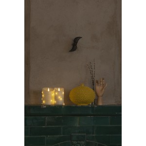 Konstsmide LED Echtwachskerzen mit 3D-Flamme und silberfarbenem Draht, stimmungsvolle Weihnachtsdeko.