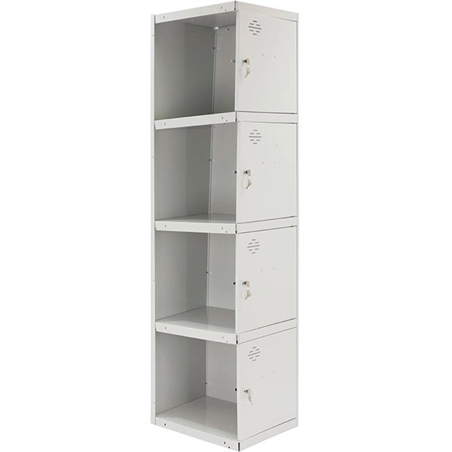 PROREGAL Spind AMEGO HxBxT 180 x 30 x 50 cm 4 Abteile Anbaumodul Grau-Grau günstig online kaufen