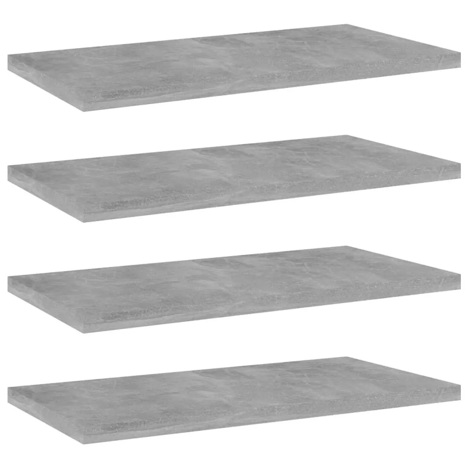 vidaXL Bücherregal-Bretter 4 Stk Betongrau 40x20x1,5 cm Holzwerkstoff 805146