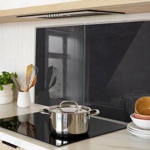 Tulup Herdabdeckplatte SET aus 2 Stück 40x52 cm Schneidebrett aus Glas Küchenutensilien Spritzschutz Anschlagtafel