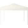 Faltbares Partyzelt in Creme, 3x3 m, ideal für Gartenpartys und Veranstaltungen im Freien.