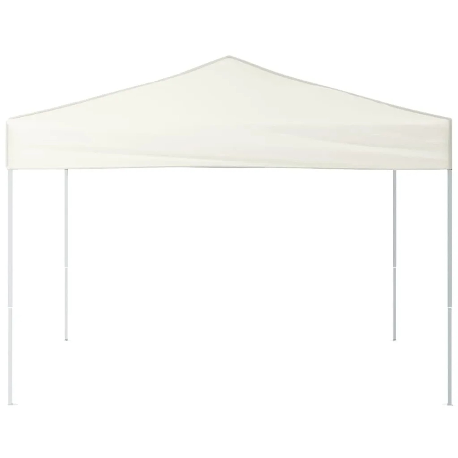 Faltbares Partyzelt in Creme, 3x3 m, ideal für Gartenpartys und Veranstaltungen im Freien.