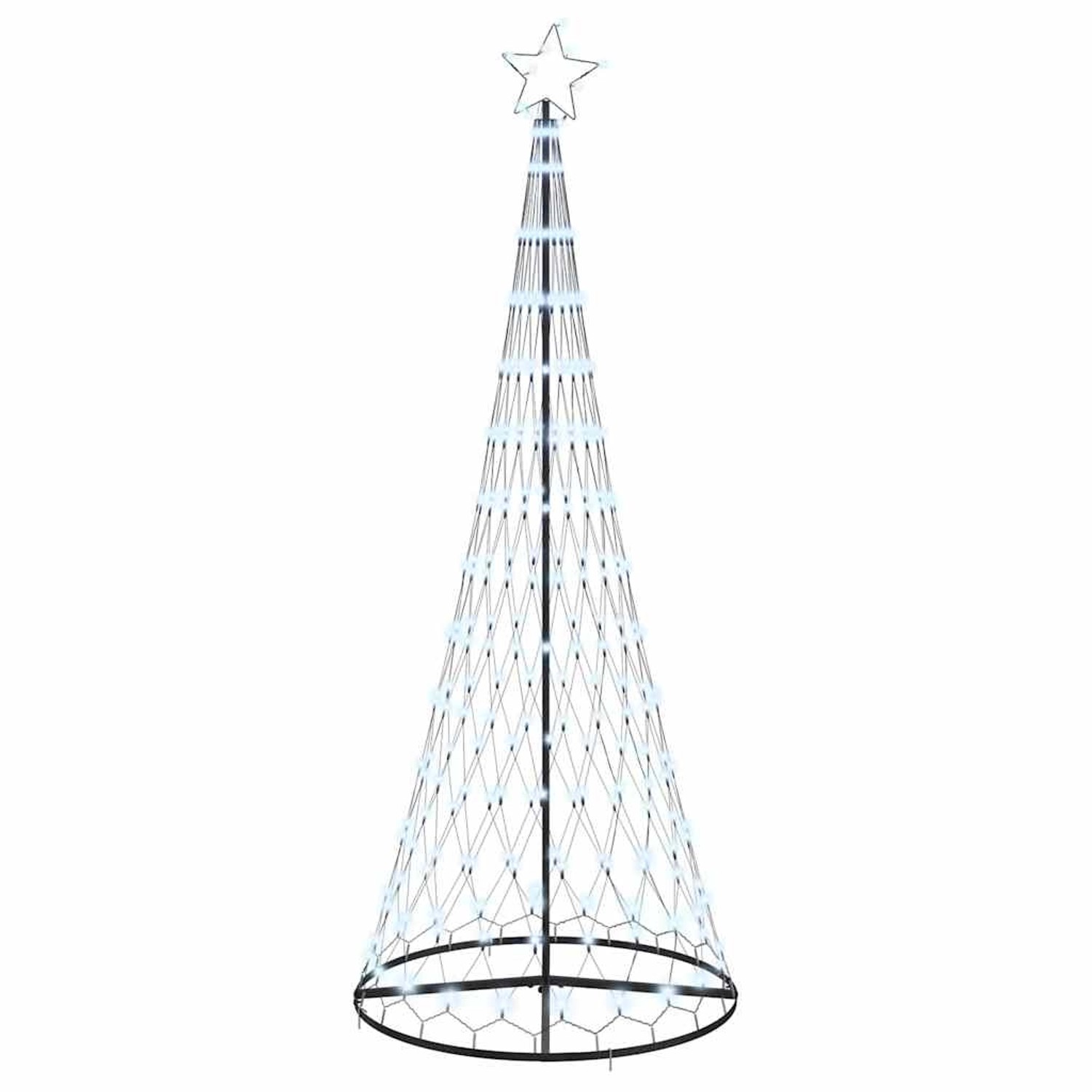 vidaXL LED Weihnachtsbaum Kaltweiß 100 x 100 x 250 cm Metall 42018784
