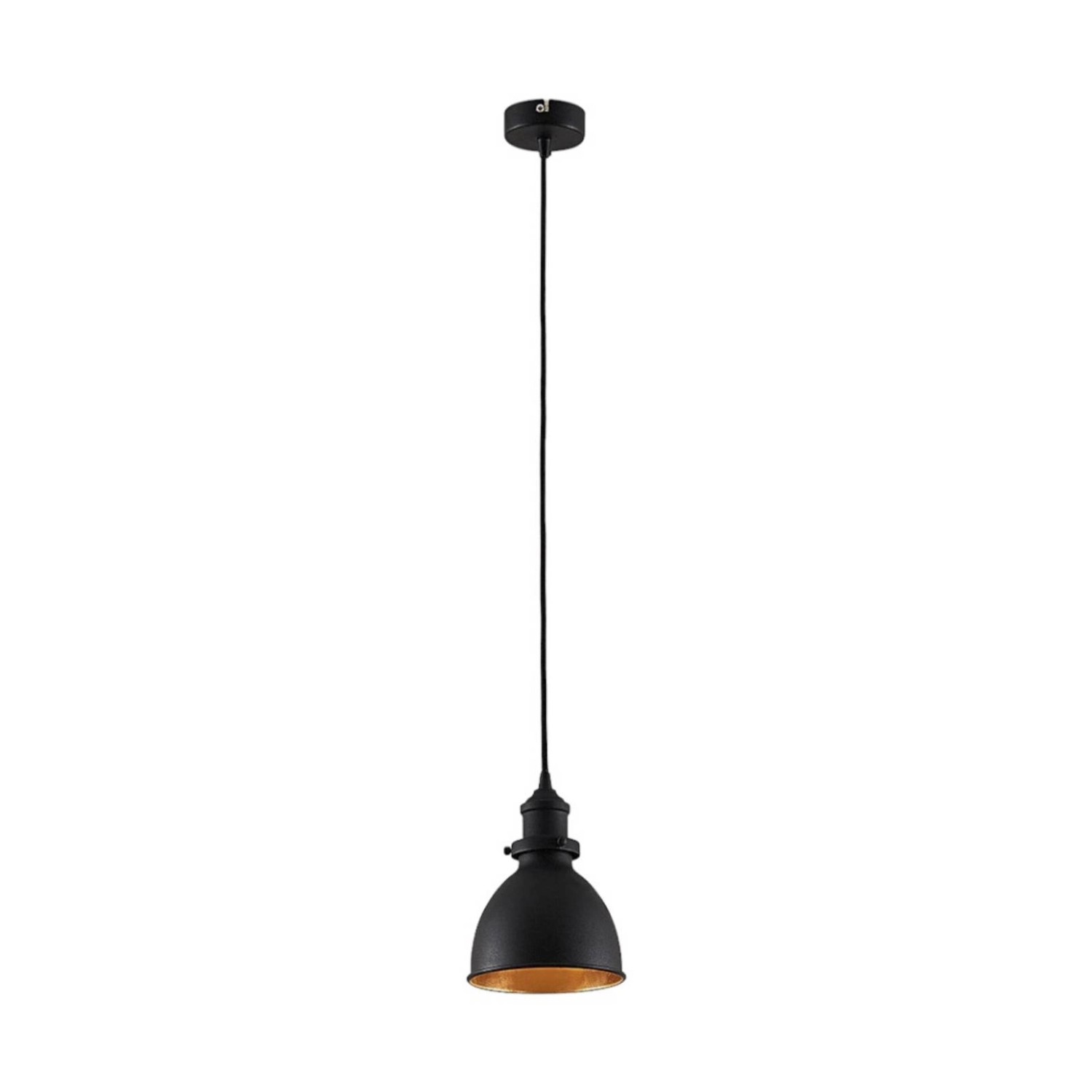 Lindby Pendelleuchte Jasminka 9621724 Modern in Schwarz aus Metall 1-flammi günstig online kaufen