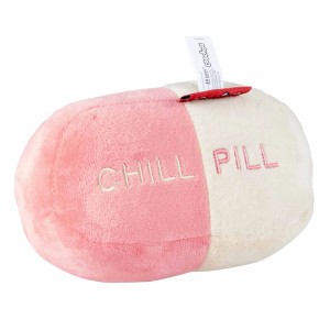 Coockoo Trappelkissen Chill Pill, weiß-rosa, für Katzen. Plüschkissen in Pillenform mit Katzenminze.