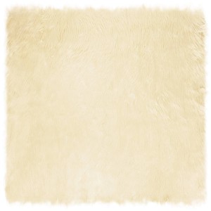vidaXL Kunstschaffell Teppich Tafalla Creme 240 x 240 cm Polyester 42021512