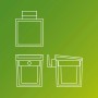 Skizze einer anthrazitfarbenen Philips Blaise Solar Wandleuchte mit Sensor.