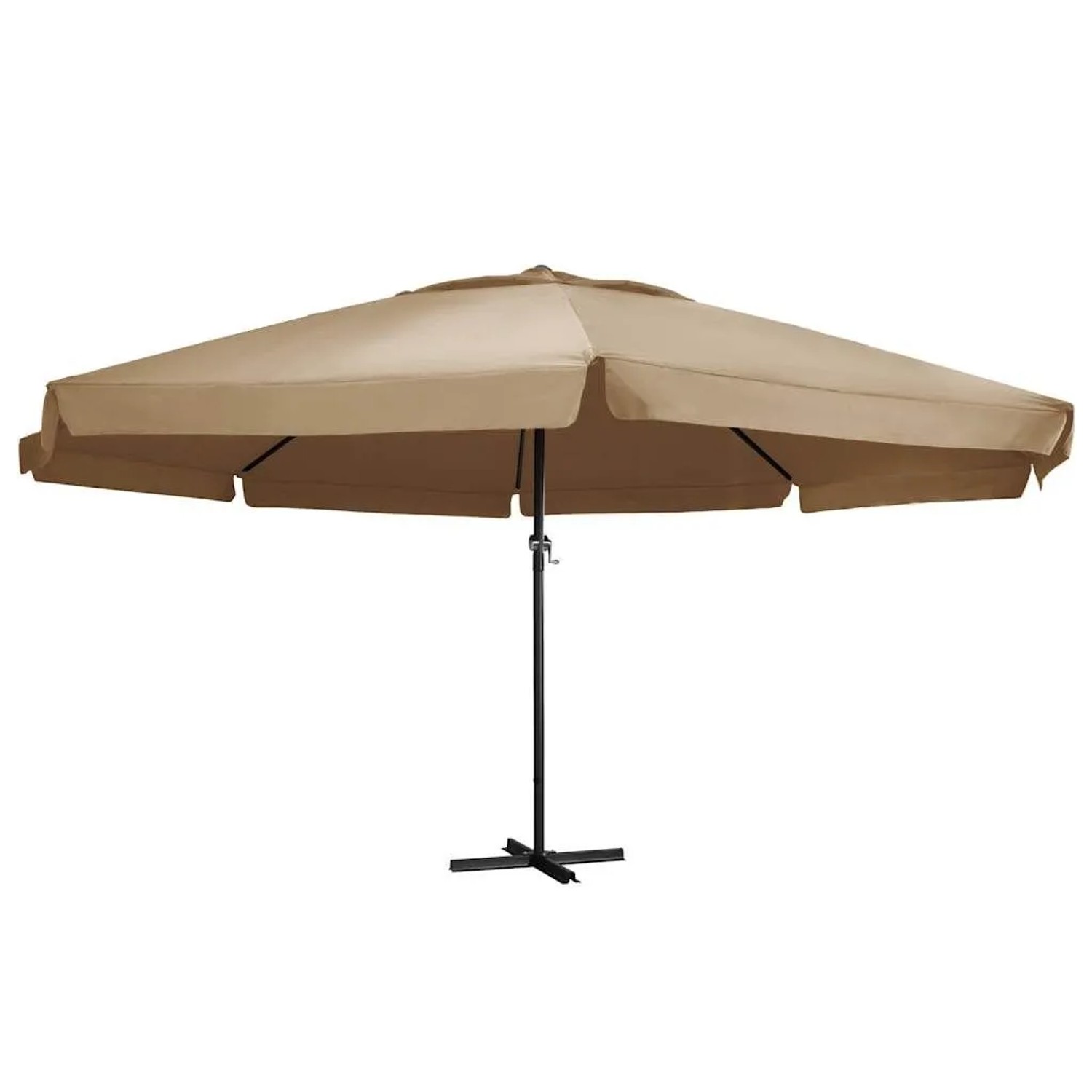 vidaXL Sonnenschirm mit Aluminium-Mast 600 cm Taupe 47373
