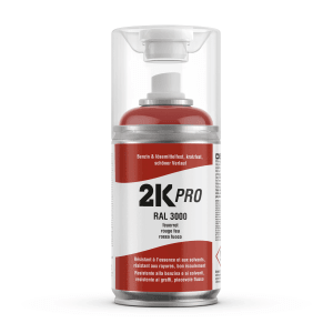 2K PRO Spraydose, 250ml, RAL3000 Feuerrot Glanz. Autolack-Spray für Profis.