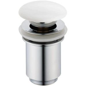 Kronenbach Pop Up Ablaufventil für Waschtisch mit keramischer Abdeckung, verchromt.