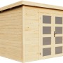 Lasita Holz-Gartenhaus Zambezi 7, naturbelassen mit Doppeltür und Fenster
