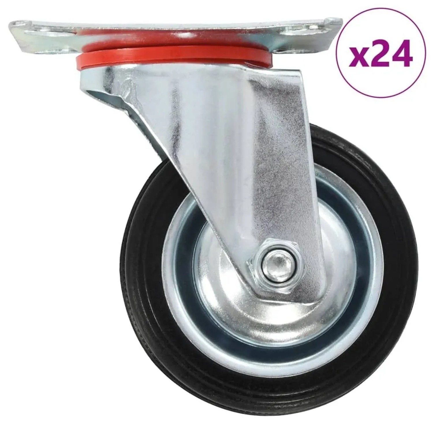 vidaXL 24 Stk Lenkrollen 75 mm 277944