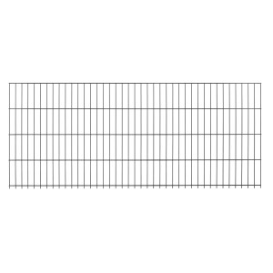 Doppelstabmattenzaun, 83x201 cm, Anthrazit, Metallzaun für Garten und Grundstück.