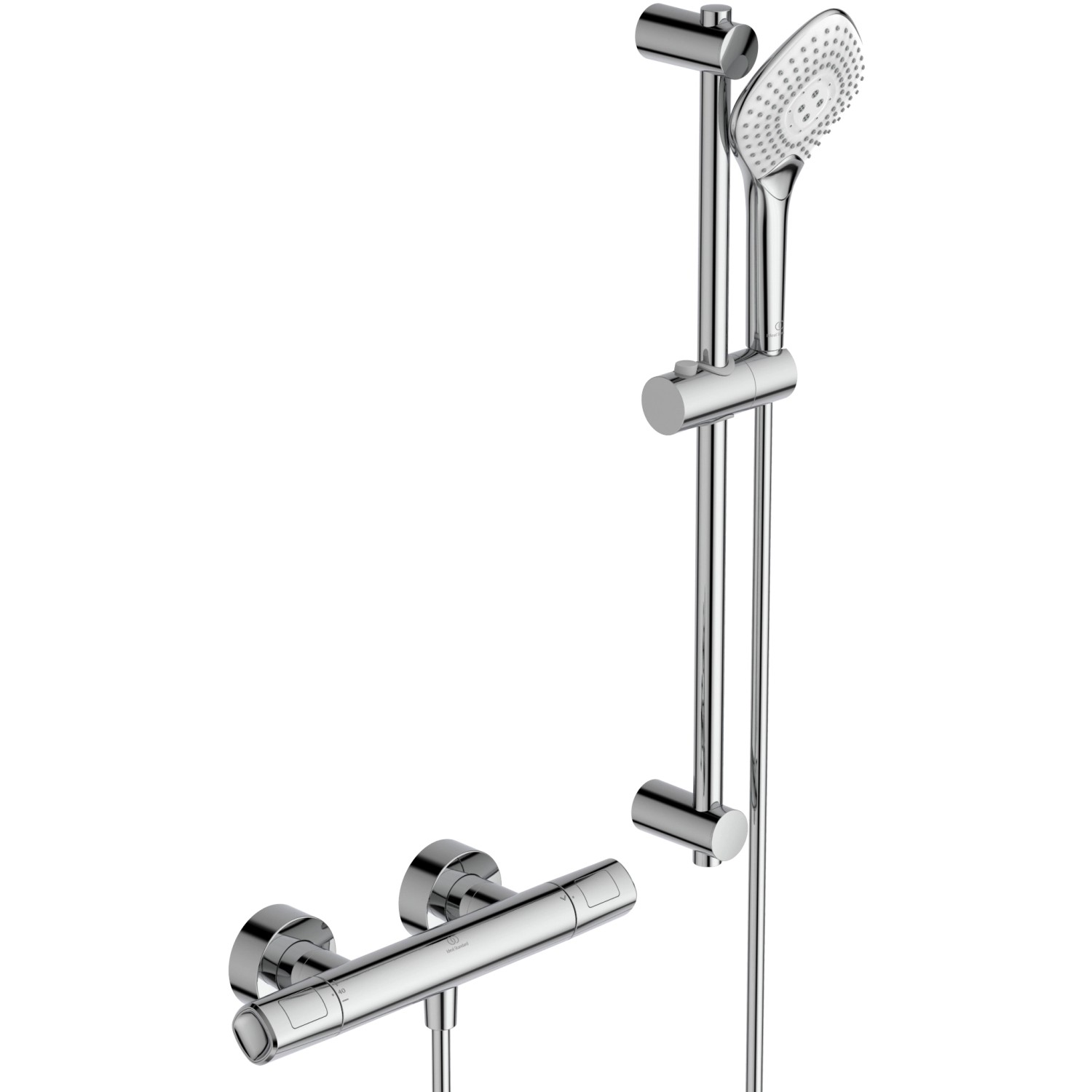 Ideal Standard Brausekombination Ceratherm T100 Brausestange 60 cm Chrom
