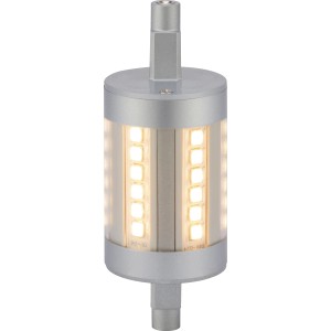 R7S LED Leuchtmittel 7W mit warmweißem Licht für Innenräume.