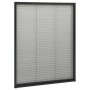 Anthrazitfarbenes Insektenschutz-Plissee für Fenster, 80x100cm, Aluminiumrahmen.