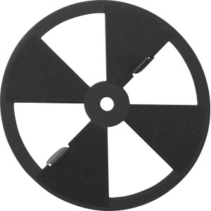 Runder, schwarzer Luftregler für Ryder Tischsmoker, Grillzubehör.