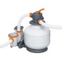 Bestway Sandfilteranlage für Stahlrahmen Pool: Filteranlage mit Pumpe und Schläuchen.